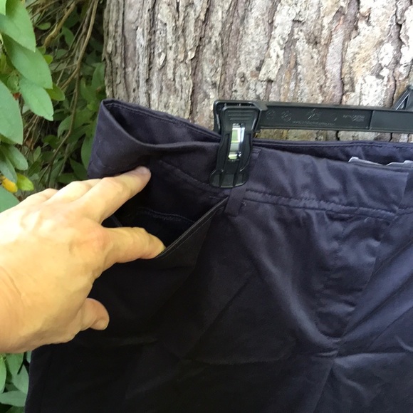 NWT Studio II Navy Blue Twill Khaki Walking Shorts 14 Polyester Cotton Blend - Picture 5 of 10